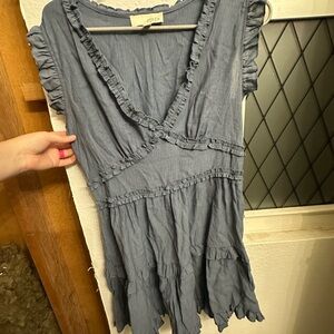 Blue Ruffled Dress
